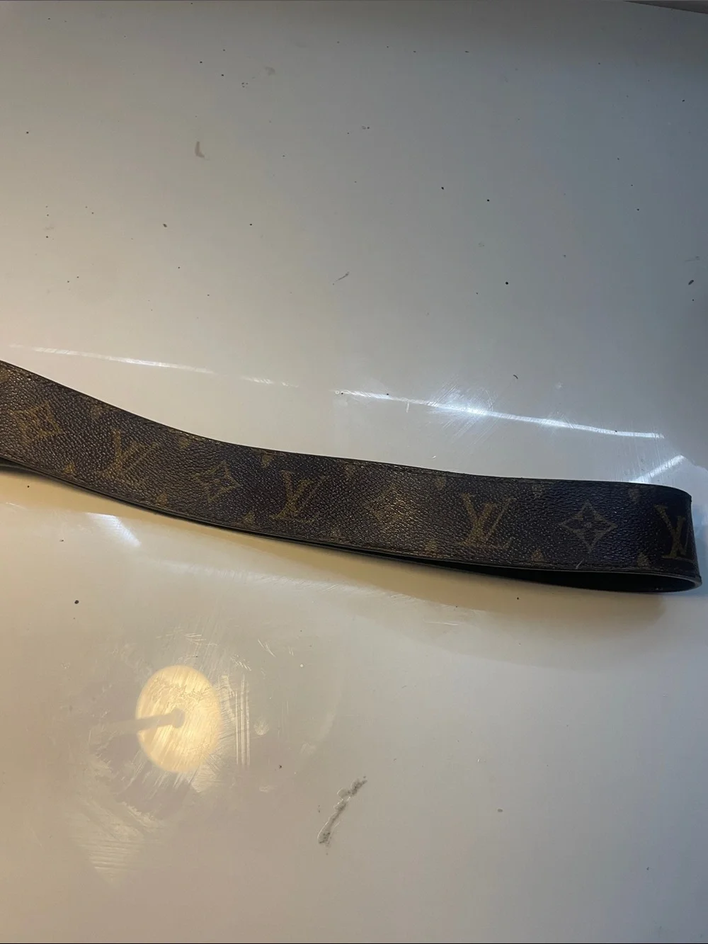 Louis Vuitton Monogram Wall Strap in Black and Brown leather men’s